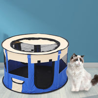 HKM-7498173 Foldable Pet Tent for Dogs and Cats - Color Blocked Oxford Cloth Design