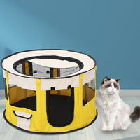 HKM-7498173 Foldable Pet Tent for Dogs and Cats - Color Blocked Oxford Cloth Design