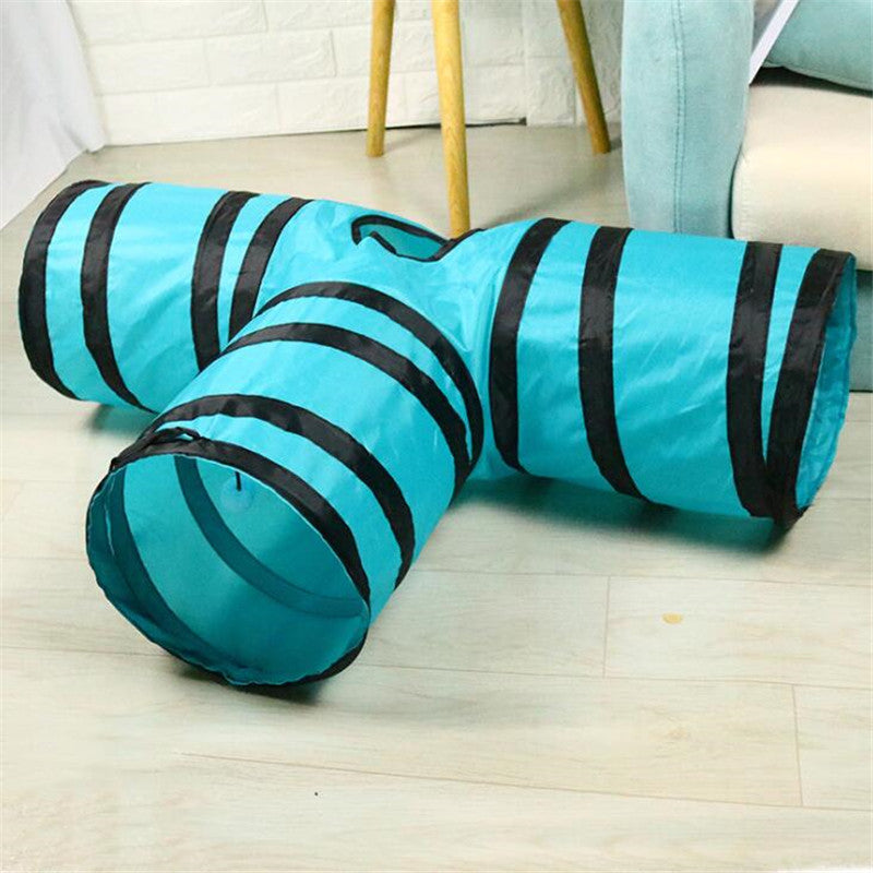 HKM-7498429 Eco-Friendly Collapsible Cat Tunnel for Scratch and Play Activities