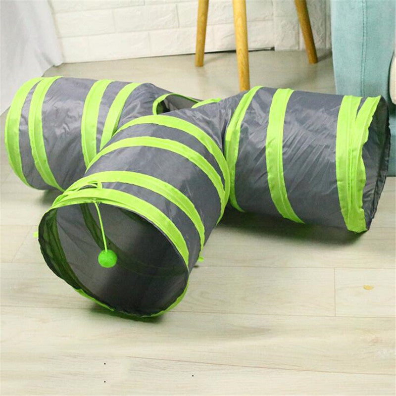 HKM-7498429 Eco-Friendly Collapsible Cat Tunnel for Scratch and Play Activities
