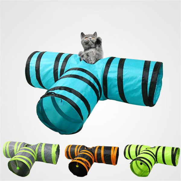 HKM-7498429 Eco-Friendly Collapsible Cat Tunnel for Scratch and Play Activities