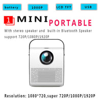 HKM-749843 720P Mini HD Projector with Multiple Inputs and Manual Adjustment