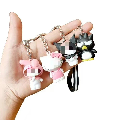 HKM-749843 Cute Cartoon Doll Keychain - Adorable Animal Keyring for Bags and Car Accessories
