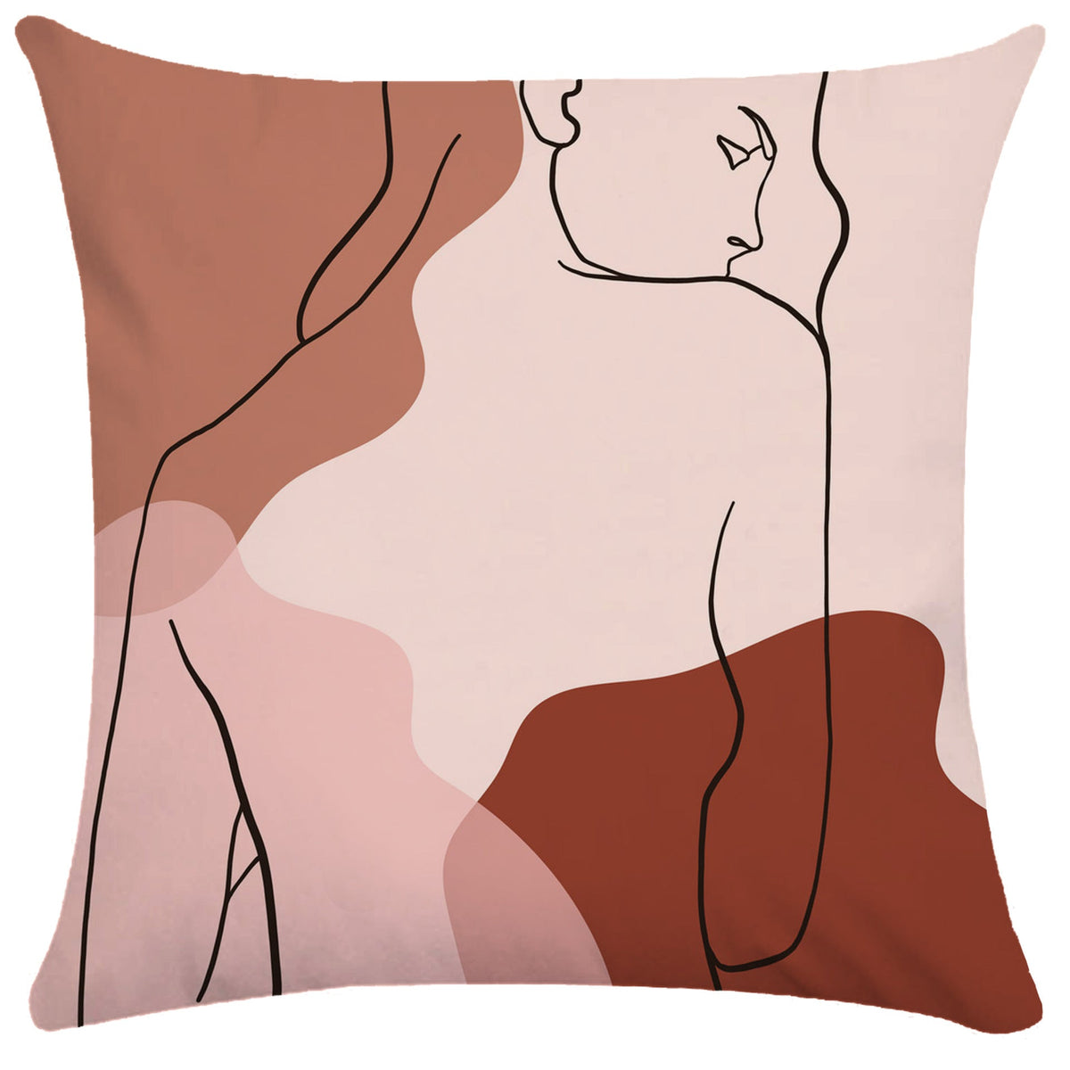 HKM-749843 Super Soft Plush Pillowcases with Abstract Plant Design in Various Sizes