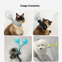HKM-7498813 Thickened Nylon Cat Bath Holder for Pet Grooming and Nail Cleaning - Available in Black, Beige, and Gray