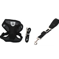 HKM-7498941 Breathable Mesh Pet Car Seat Belt Leash for Safe Walks in Any Weather