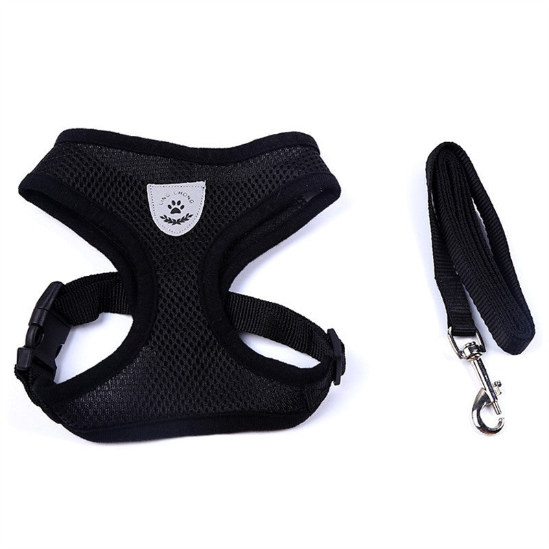 HKM-7498941 Breathable Mesh Pet Car Seat Belt Leash for Safe Walks in Any Weather