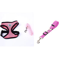 HKM-7498941 Breathable Mesh Pet Car Seat Belt Leash for Safe Walks in Any Weather