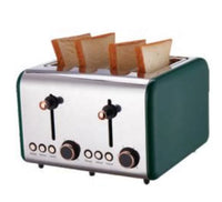 HKM-749907 Wooden Portable Electric Toaster for 4 Slices with Touch Screen Control and Removable Crumb Tray