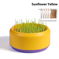 HKM-7499197 Hydroponic Cat Grass Kit with 5 Seed Packs and Cup - Potted Soilless Variety
