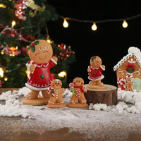 HKM-749971 Christmas Gingerbread Man Decorative Ornament - Creative Cartoon Festive Decor for Holiday Atmosphere