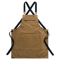 HKM-750035 Floral Canvas Apron for Outdoor, Gardening, and Barista Use