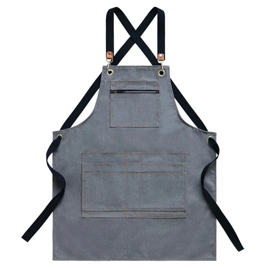 HKM-750035 Floral Canvas Apron for Outdoor, Gardening, and Barista Use