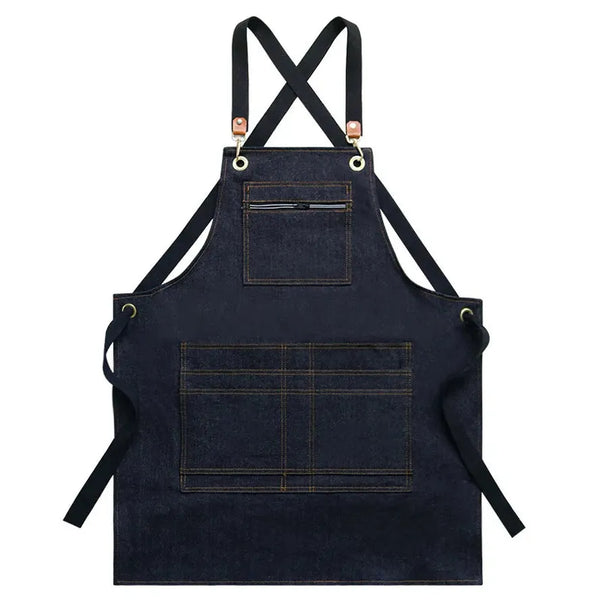 HKM-750035 Floral Canvas Apron for Outdoor, Gardening, and Barista Use