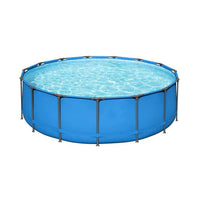 HKM-750035 Large Blue Above Ground Swimming Pool for Families - Durable PVC Material, Easy Assembly, Outdoor Fun
