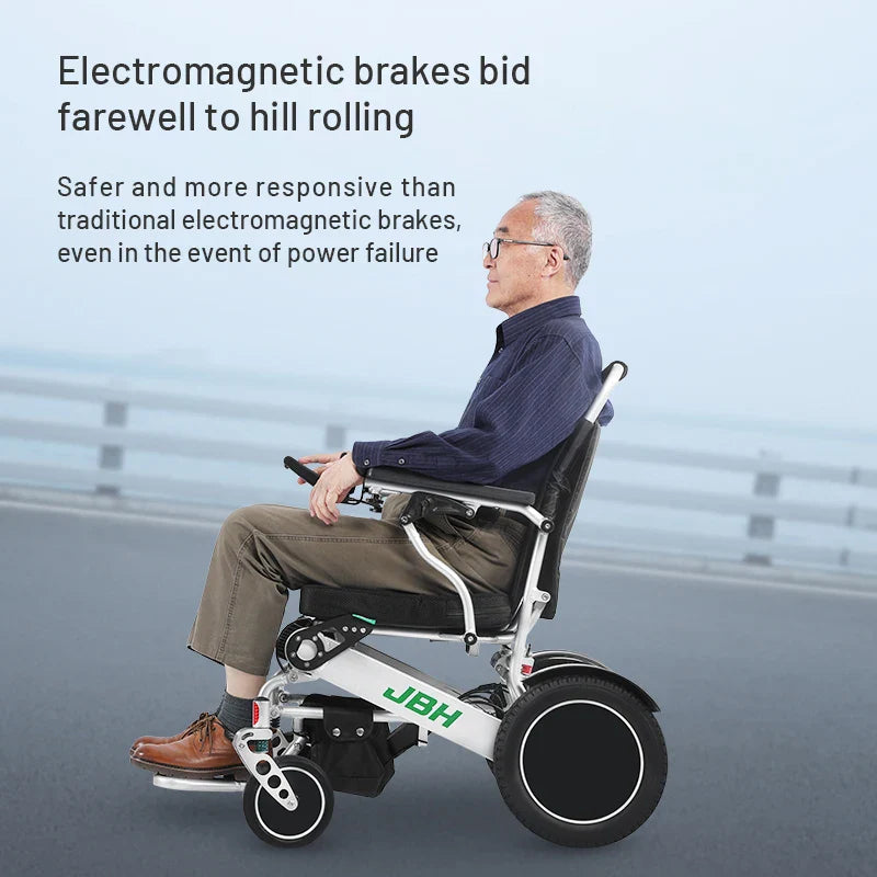 HKM-750035 Lightweight Fully Automatic Folding Electric Wheelchair with Remote Controller - Compact Design for Easy Transport