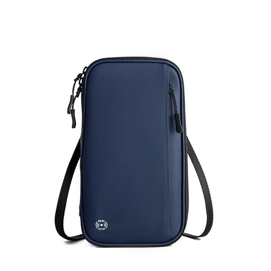 HKM-750035 Multi-Functional RFID Travel Passport Holder Wallet with Large Capacity and Hanging Neck Design
