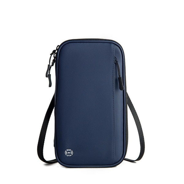 HKM-750035 Multi-Functional RFID Travel Passport Holder Wallet with Large Capacity and Hanging Neck Design