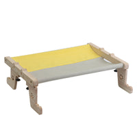 HKM-7500733 Hanging Cat Bed for Balcony or Window - Cozy Wooden Hammock Nest for Pets