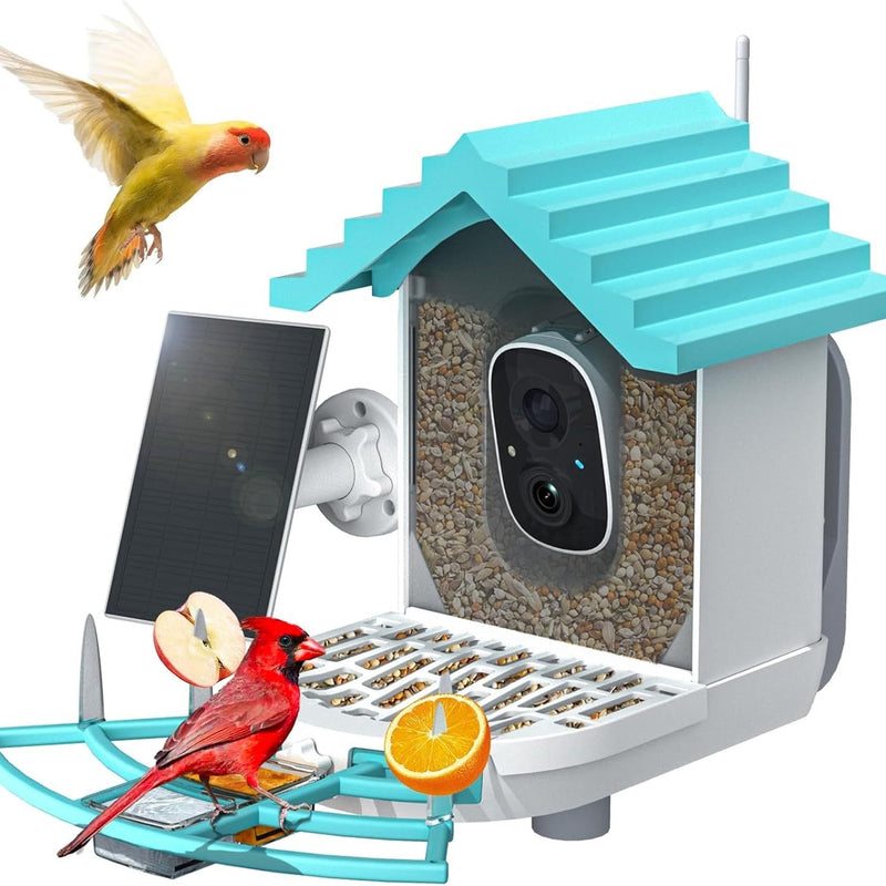 HKM-750099 Smart Bird Feeder with AI Bird Identification and Solar-Powered 2K Video Recording