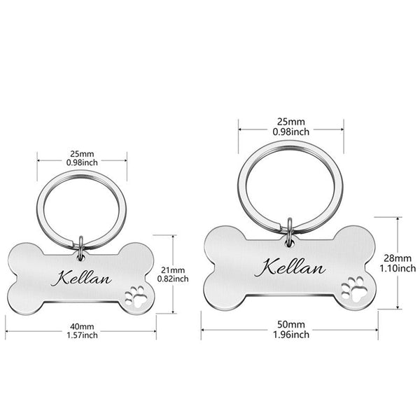 HKM-7501117 Personalized Stainless Steel Anti-Lost Pet ID Tag for Dog Collar