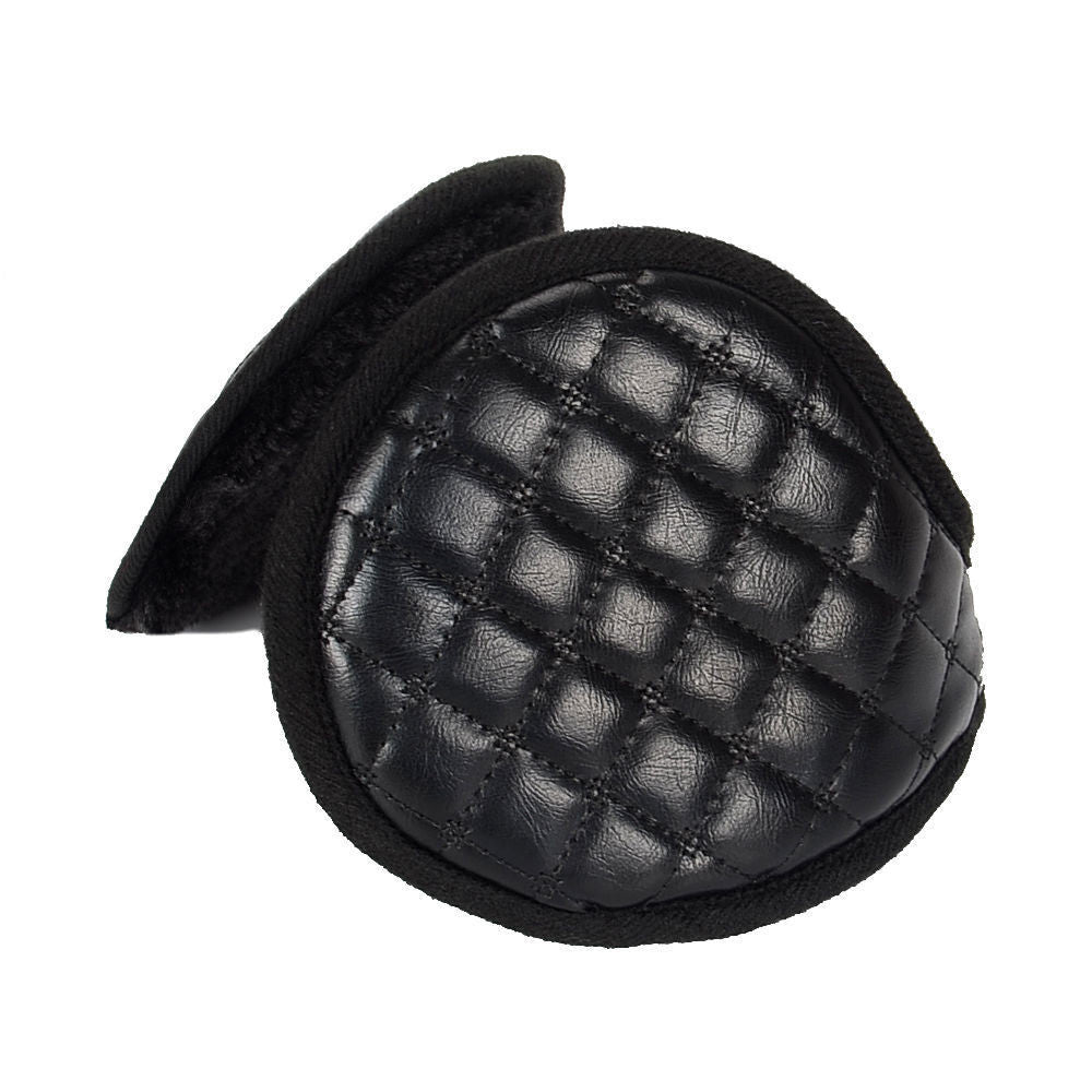 HKM-750227 Winter Warm Plush Earmuffs for Kids - Soft Polyester and Viscose Fiber Ear Protection in Black, Navy, Grey, and Brown