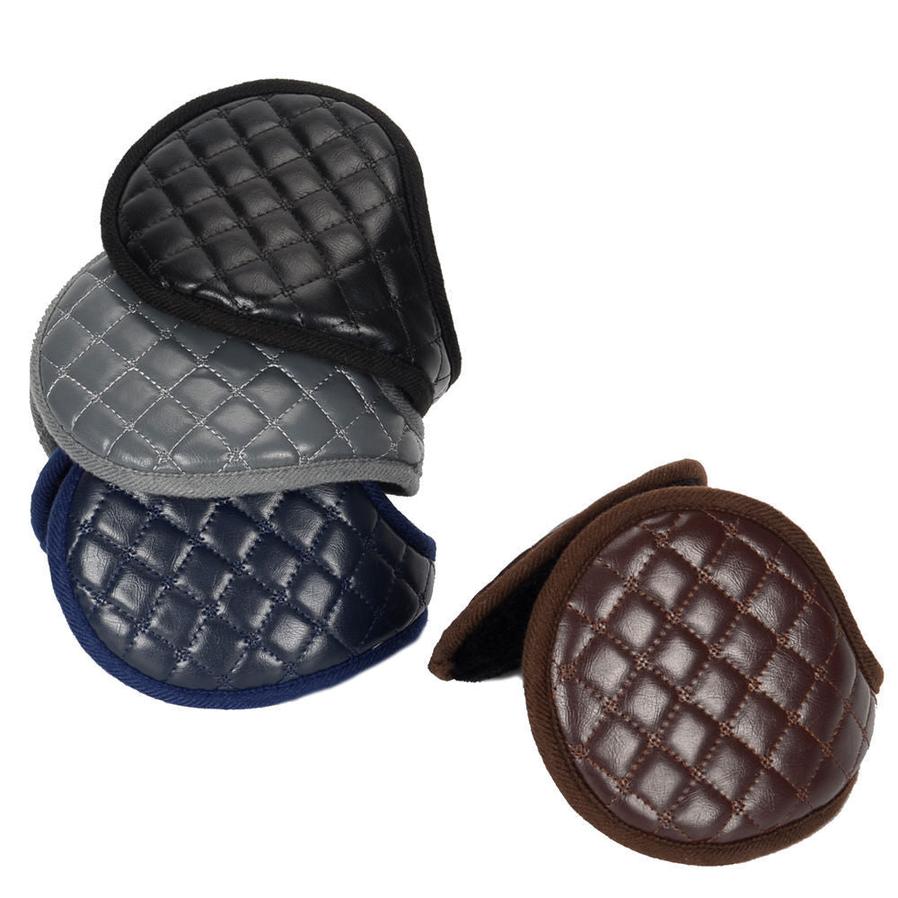 HKM-750227 Winter Warm Plush Earmuffs for Kids - Soft Polyester and Viscose Fiber Ear Protection in Black, Navy, Grey, and Brown