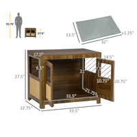 HKM-7502781 Decorative Dog Crate Furniture with Soft Cushion for Small to Medium Dogs