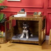 HKM-7502781 Decorative Dog Crate Furniture with Soft Cushion for Small to Medium Dogs