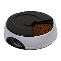 HKM-7502909 Automatic Pet Feeder with Voice Recorder and 6 Meal Capacity, Four Timer Settings, Easy to Clean Design