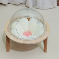 HKM-7503165 Transparent Space Capsule Cat Nest Sphere - Cozy Plastic Bed for Cats with 30cm Diameter
