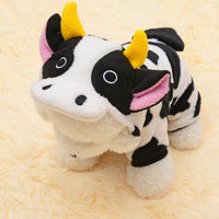 HKM-7503293 Warm Cow Costume Sweater for Dogs and Cats - Hooded Winter Jumpsuit, Sizes XS to XL