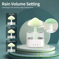 HKM-750355 Adjustable Water Flow Cloud Humidifier with 7-Color Light and Relaxing Raindrop Sound