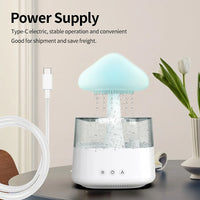 HKM-750355 Adjustable Water Flow Cloud Humidifier with 7-Color Light and Relaxing Raindrop Sound