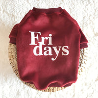 HKM-7504189 Double-Sided Gold Velvet Dog Sweatshirt for Cold Weather, Available in Various Colors and Sizes