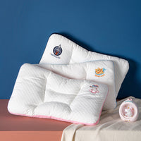 HKM-750483 Cotton Oblong Pillow Core for Kids - Soft Polyester Filler, 50x30 cm, Stylish Decor in Car White and Small Rocket