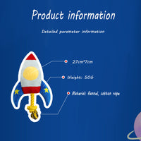 HKM-7506365 Durable Plush Dog and Cat Toy - Airplane/Rocket Shape, Bite-Resistant, Sound Feature, Teething & Dental Care