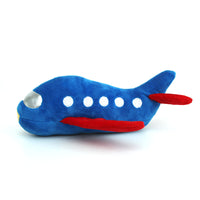 HKM-7506365 Durable Plush Dog and Cat Toy - Airplane/Rocket Shape, Bite-Resistant, Sound Feature, Teething & Dental Care