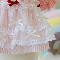 HKM-7506493 Pink Cloud Pattern Dog Dress - Cotton Princess Style, Sizes XS to XL