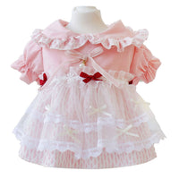 HKM-7506493 Pink Cloud Pattern Dog Dress - Cotton Princess Style, Sizes XS to XL