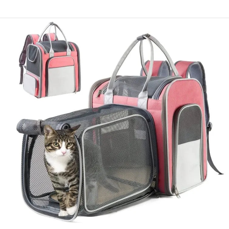 HKM-750675 Airline-Approved Portable Pet Carrying Backpack for Dogs and Cats - Custom Travel Pack