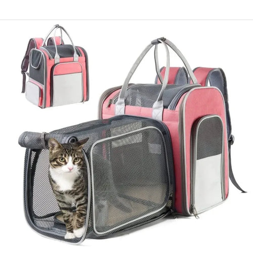 HKM-750675 Airline-Approved Portable Pet Carrying Backpack for Dogs and Cats - Custom Travel Pack
