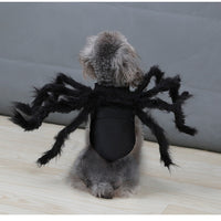 HKM-7507261 Plush Spider Costume Dress for Dogs and Cats ¨C Black Felt Cloth, Multiple Sizes