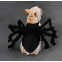 HKM-7507261 Plush Spider Costume Dress for Dogs and Cats ¨C Black Felt Cloth, Multiple Sizes