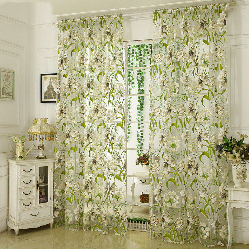 HKM-750867 Sheer White Striped Polyester Translucent Curtain for Bedroom Decor