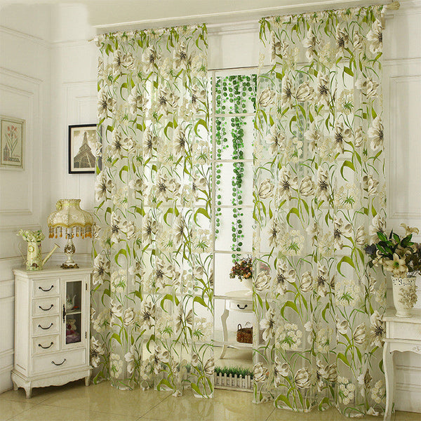HKM-750867 Sheer White Striped Polyester Translucent Curtain for Bedroom Decor
