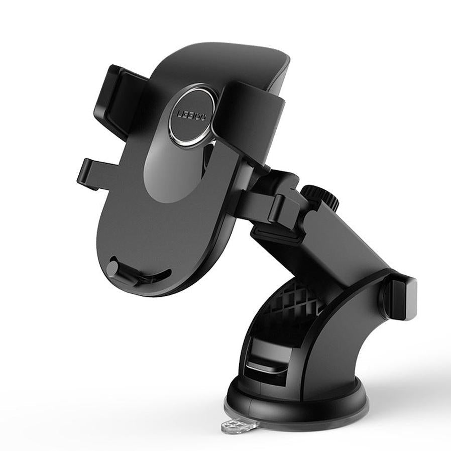 HKM-750867 Universal Suction Cup Mobile Phone Holder for Devices Under 6 Inches - Purple & Black