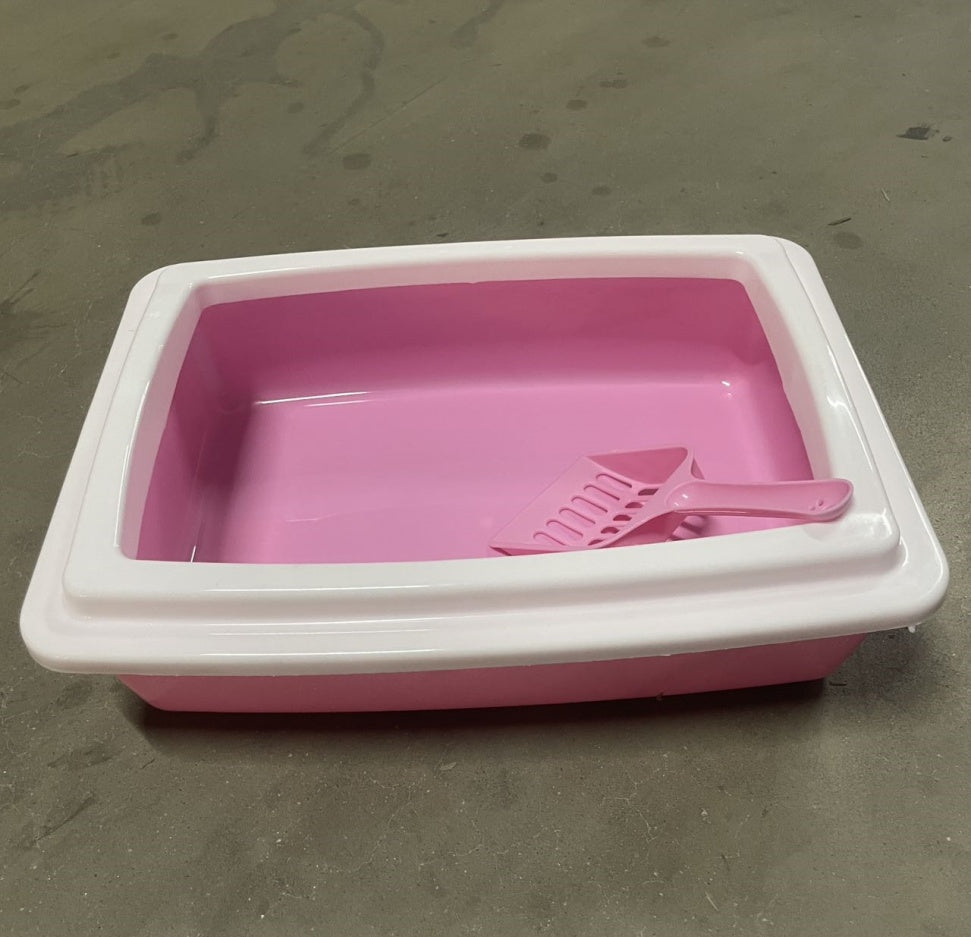 HKM-7510333 Compact Cat Litter Box for Small Spaces - Easy to Clean Design