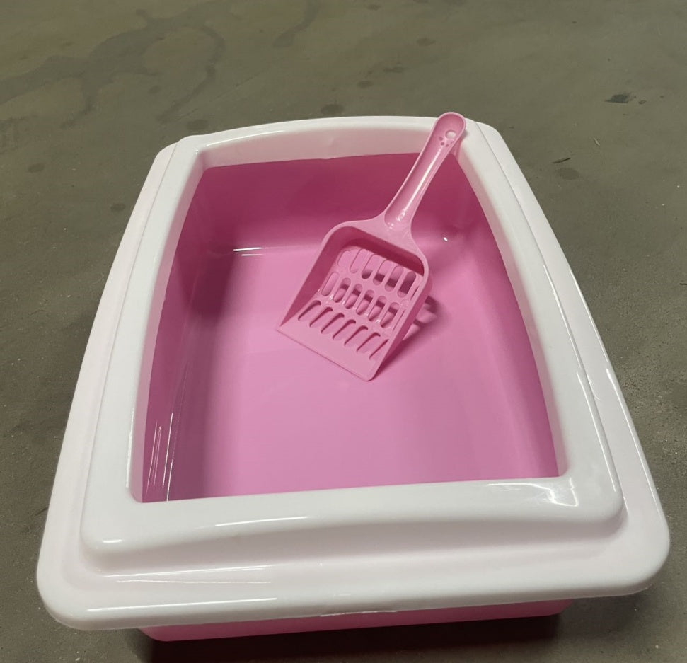 HKM-7510333 Compact Cat Litter Box for Small Spaces - Easy to Clean Design