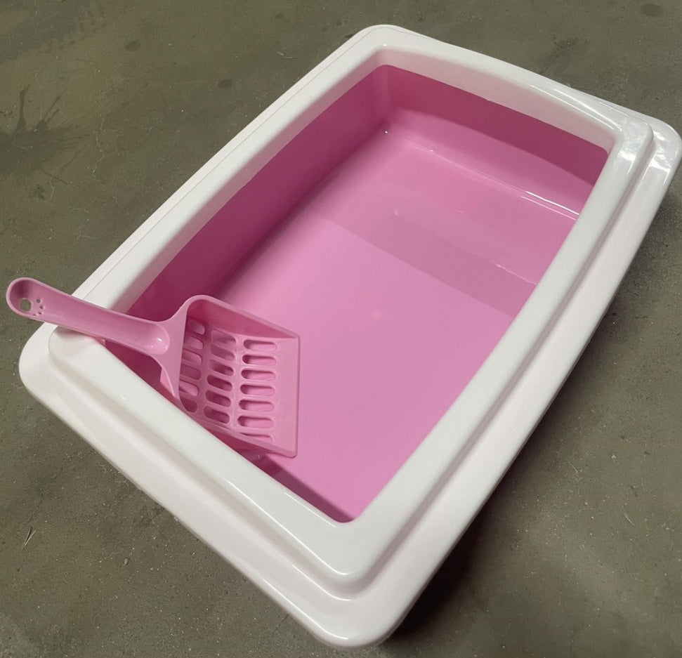 HKM-7510333 Compact Cat Litter Box for Small Spaces - Easy to Clean Design